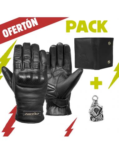 PACK IXON PRO ROYAL GLOVES IGUANA WALLET AND GUARDIAN BELL