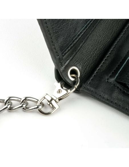 CHAÎNE DE PORTEFEUILLE CHROMÉE À MAILLONS MOYENS