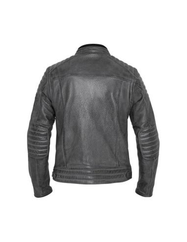 Acquista Giacca in Pelle Traforata John Doe Storm Grigio a prezzo scontato
