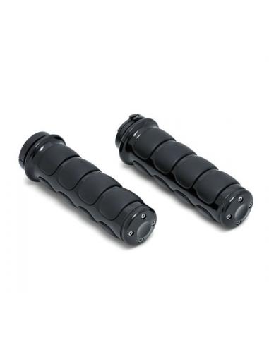 ISO-GRIPS BLACK WITH THROTTLE BOSS FITS HD