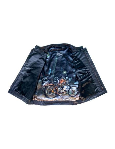 VEST 13-1/2 NIGHT RIDER BLACK LEATHER