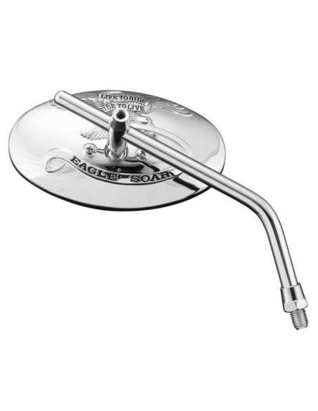 Comprar Espejo Oval Live To Ride Cromado Japonesas a precio de oferta