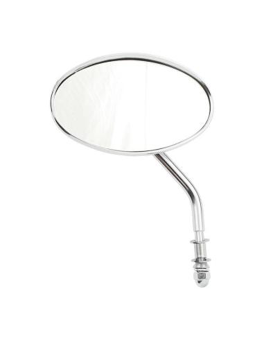 MIROIR OVALE CHROME RÉVERSIBLE POUR HARLEY DAVIDSON