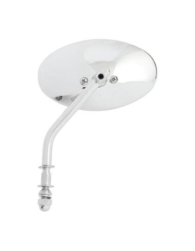 MIROIR OVALE CHROME RÉVERSIBLE POUR HARLEY DAVIDSON