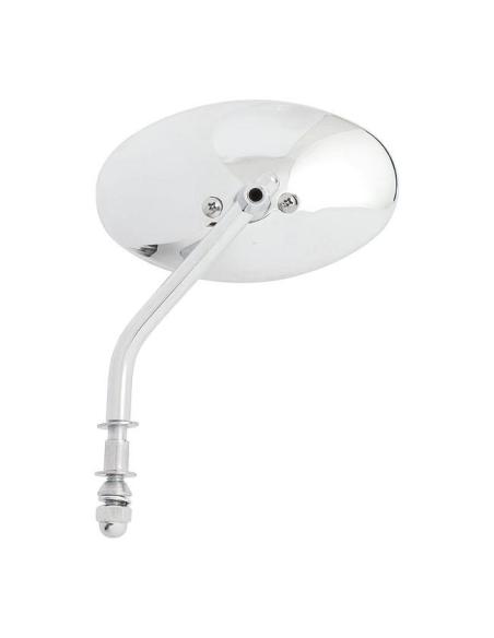 Comprar Espejo Oval Cromado Reversible Para Harley Davidson a precio de oferta