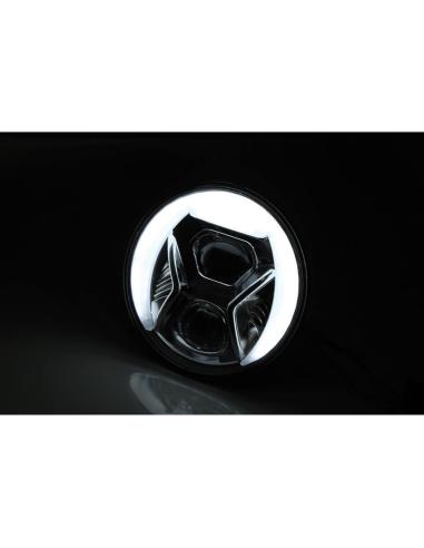 Comprar Lente Led Type 8  7" Pulgadas Homologada Negra a precio de oferta