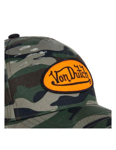 Acquista Cappellino Von Dutch Baseball Camo Logo Arancione a prezzo scontato