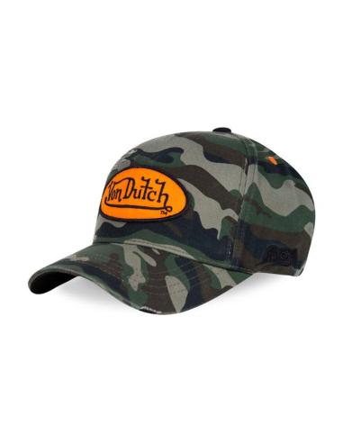 Acquista Cappellino Von Dutch Baseball Camo Logo Arancione a prezzo scontato