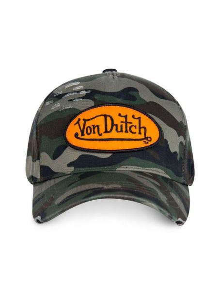 Acquista Cappellino Von Dutch Baseball Camo Logo Arancione a prezzo scontato