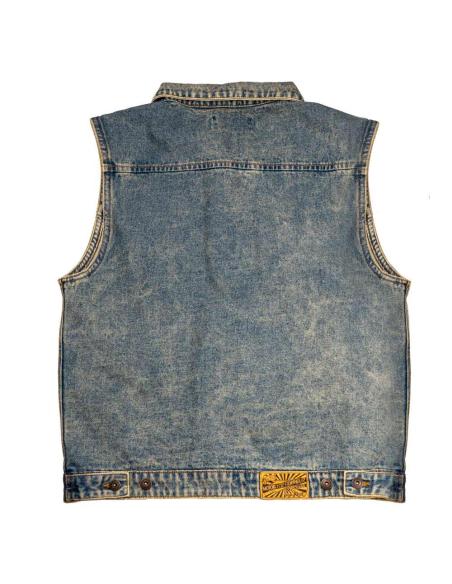 GILET DENIM BLEU DÉLAVÉ MCS