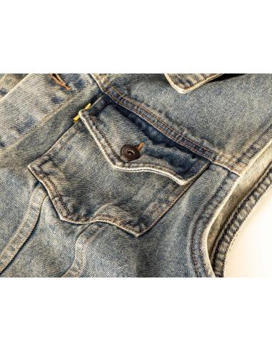Comprar Chaleco Vaquero Azul Lavado Mcs a precio de oferta