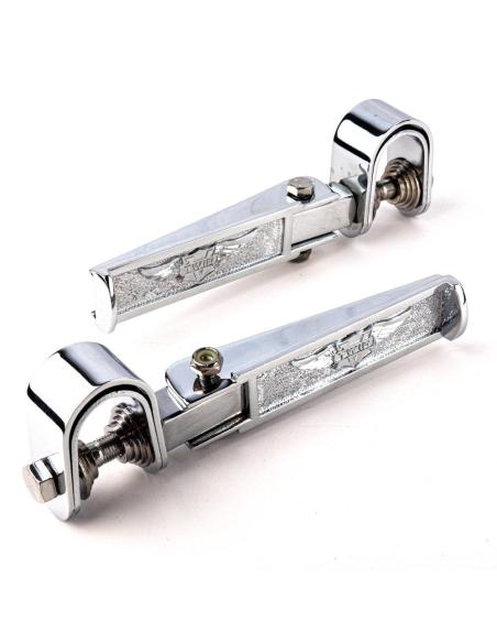 Footpegs Decorated V-Twin With 25 Mm Flanges