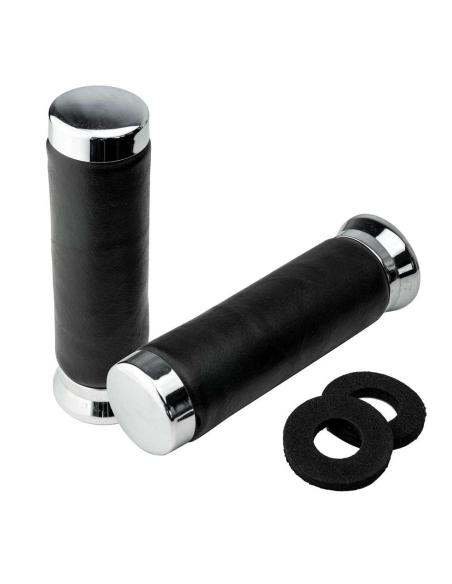 25 MM CHROME-PLATED LEATHER-LOOK CUFFS