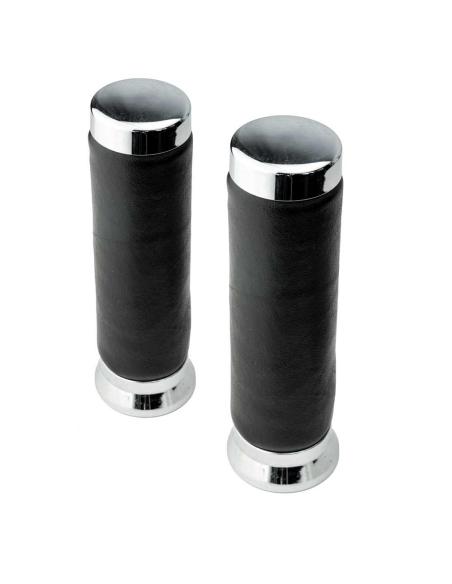 PUNHOS DE 25 MM IMITAÇÃO COURO CROMADO