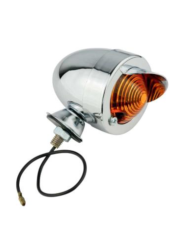Comprar Intermitente Bala Con Visera Cromado Con Lente Rocket a precio de oferta