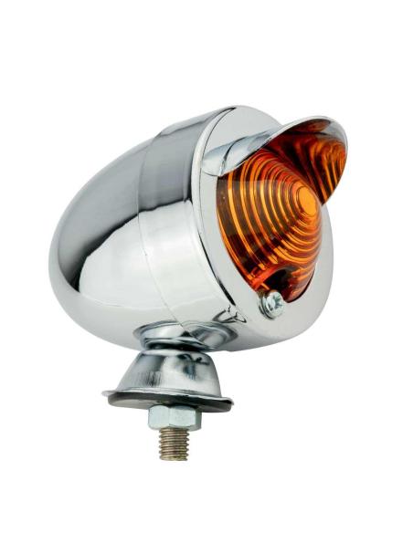 Comprar Intermitente Bala Con Visera Cromado Con Lente Rocket a precio de oferta