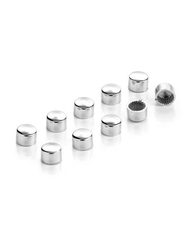 TAMPAS CROMADAS PARA PARAFUSO CABEÇA HEXAGONAL M6