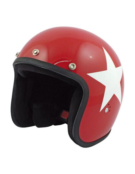 Comprar Casco Bandit Jet Original Rojo Estrella Interior Negro a precio de oferta