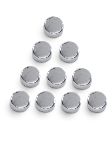TAMPAS CROMADAS PARA PARAFUSO TORX T30 OU HEX 9/16 POLEGADAS