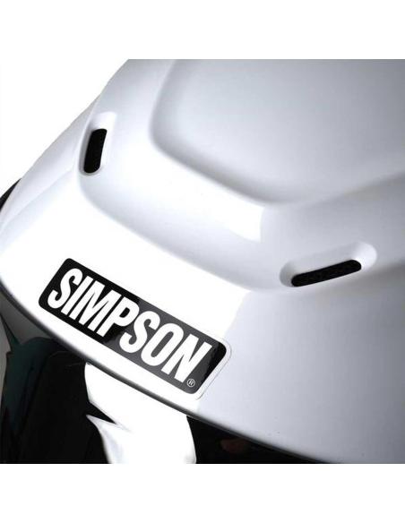 CAPACETE FACE INTEIRA SIMPSON SPEED EM BRANCO BRILHANTE