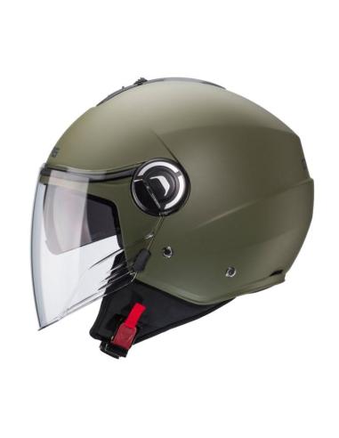 CASQUE JET À DOUBLE VISIÈRE CABERG RIVIERA V4 GREEN MAT