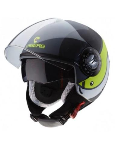 Acquista Casco Jet Doppia Visiera Caberg Riviera V3 Sway Antracite Giallo Bianco a prezzo scontato