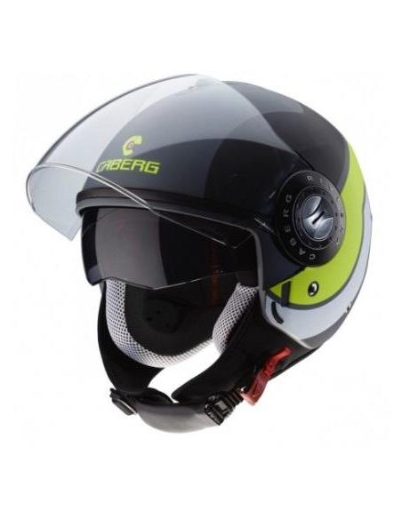 Comprar Casco Jet Doble Visor Caberg Riviera V3 Sway Antracita Amarillo Blanco a precio de oferta