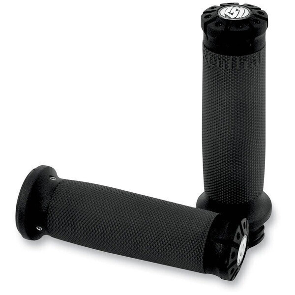 ROLAND SANDS "CHRONO" GRIPS BLACK WITH SHANK FOR HD