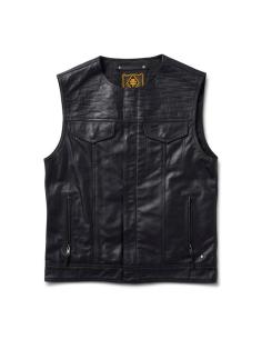 Acquista Gilet Rsd Seventy4 Lewis Lighting Nero Liscio In Pelle a prezzo scontato 2