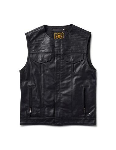Gilet Rsd Seventy4 Lewis Lighting Noir Uniforme En Cuir
