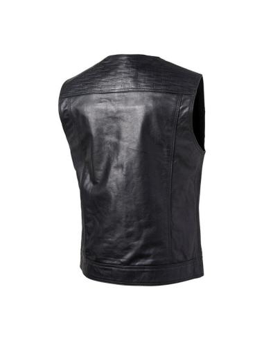 Comprar Chaleco Rsd Seventy4 Lewis Lighting Negro Liso En Piel a precio de oferta