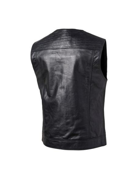 Comprar Chaleco Rsd Seventy4 Lewis Lighting Negro Liso En Piel a precio de oferta