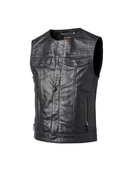 Gilet Rsd Seventy4 Lewis Lighting Noir Uniforme En Cuir