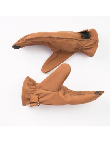 GANTS EN CUIR BRUN IMPERMÉABLE TEXAS MAN BY CITY