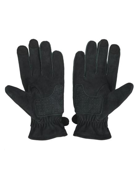 GANTS EN CUIR NOIR IMPERMÉABLE TEXAS MAN BY CITY