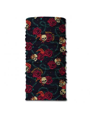 MULTIFUNCTION TUNNEL FIRE ROSES AND SKULLS