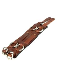 BRACELET EN CUIR BRUN AVEC DOUBLE BOUCLE DE 25 CM. 2
