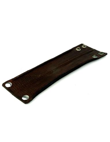 LARGE BRACELET EN CUIR MARRON 24 X 7 CM. STYLE ROMAIN
