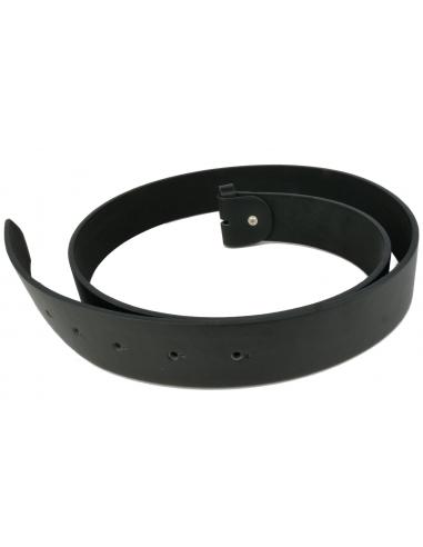 BLACK SYNTHETIC LEATHER BELT TO ASSEMBLE BUCKLES