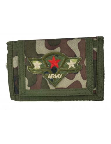 ARMY EMBROIDERED CAMOUFLAGE CANVAS WALLET