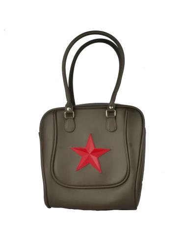 Comprar Bolso Simil Piel Verde Con Estrella Roja a precio de oferta