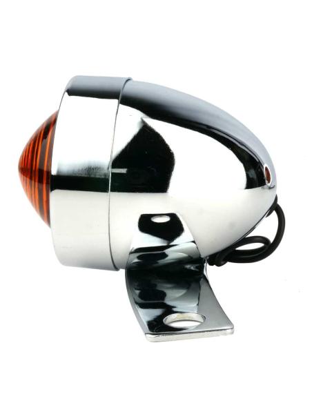 CHROME TURN SIGNALS BULLET TYPE WITH PLATE