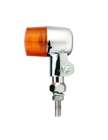 ROUND RETRO TURN SIGNAL IN CHROME-PLATED METAL