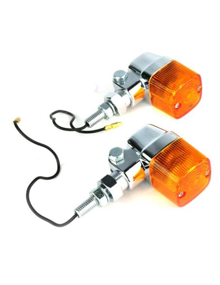 SQUARE RETRO CHROME TURN SIGNALS