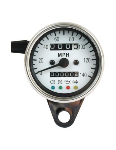 61MM WHITE BACKGROUND ODOMETER WITH PARTIAL AND INDICATORS
