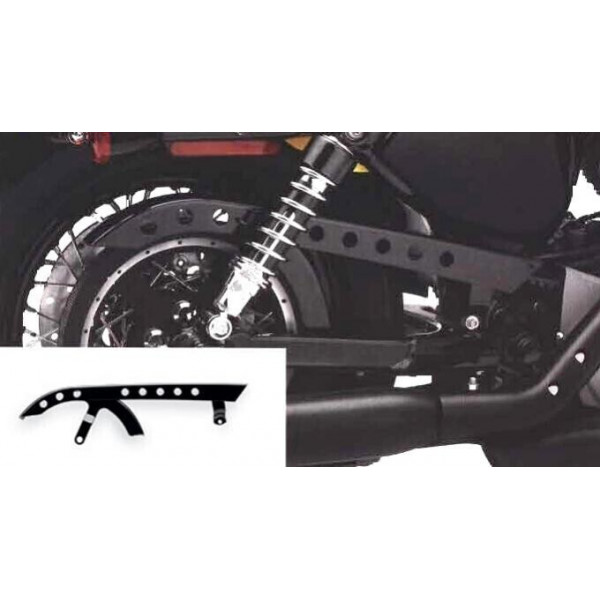 BLACK WITH HOLES REAR UPPER BELT GUARDS FITS SPORTSTER XL 91-99
