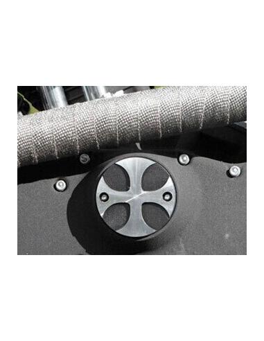 BLACK CROSS IGNITION COVER FOR HARLEY MODELS