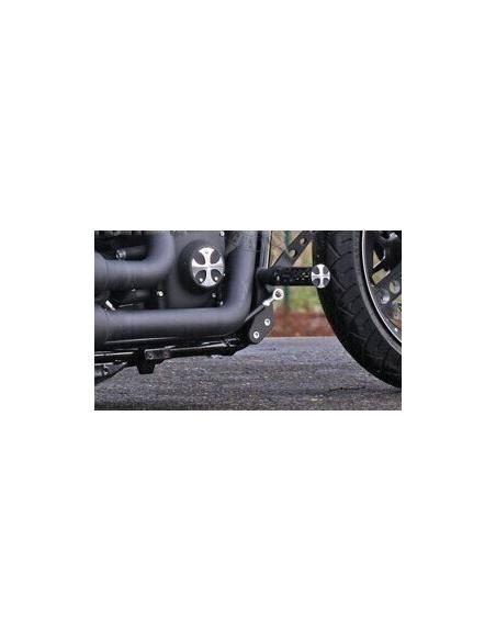 BLACK CROSS IGNITION COVER FOR HARLEY MODELS