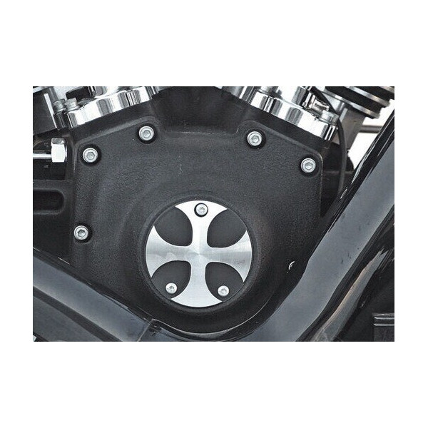 CROSS BLACK POINT COVER FITS TWIN CAM HARLEY MODELS