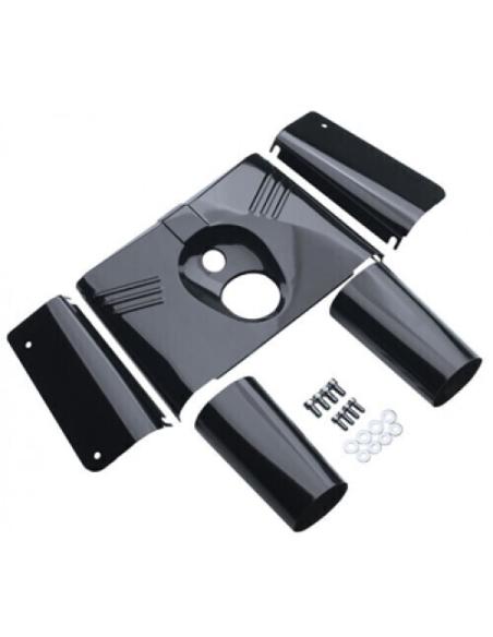 Kit Headlight Tins And Slider Covers Black Fits Hd Fl 96-11
